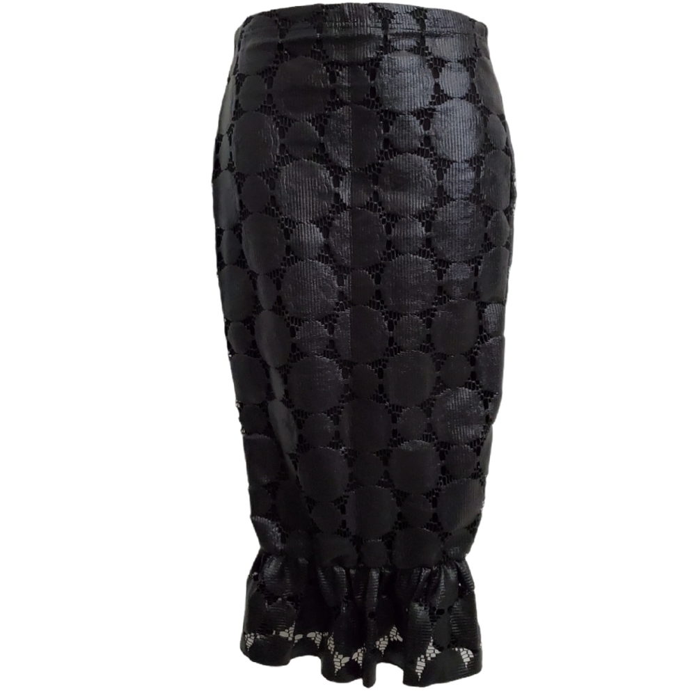 NWOT ASOS black pencil skirt peplum hem